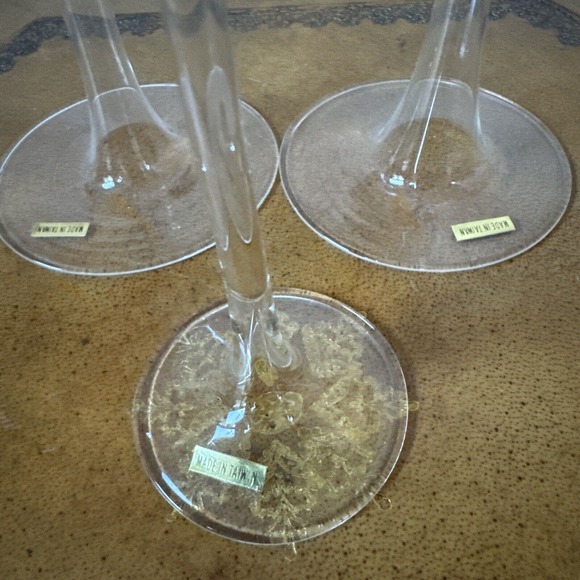 Vintage Art Glass Oil Lamp 3 Pc Set Hand Blown Clear Glass *READ - Picture 3 of 5